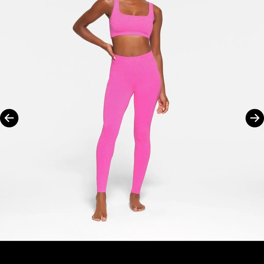 SKIMS Pink Rhinestone set